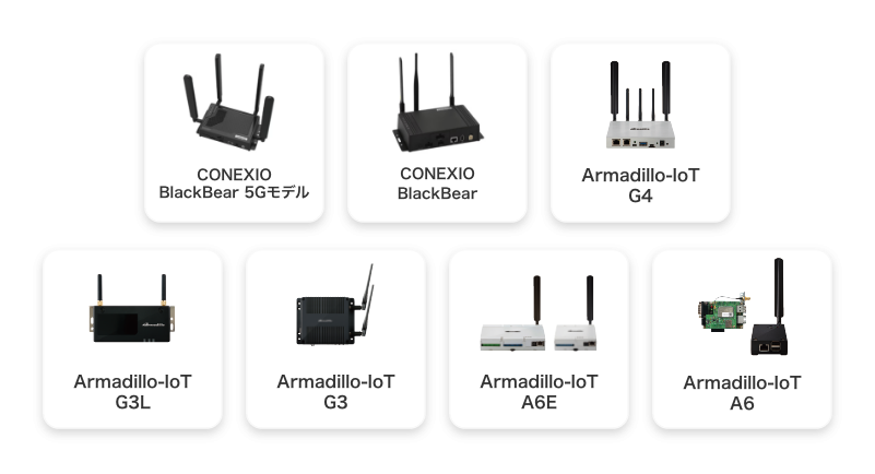 5G/LTE通信機能搭載「IoTゲートウェイ端末」ラインナップ