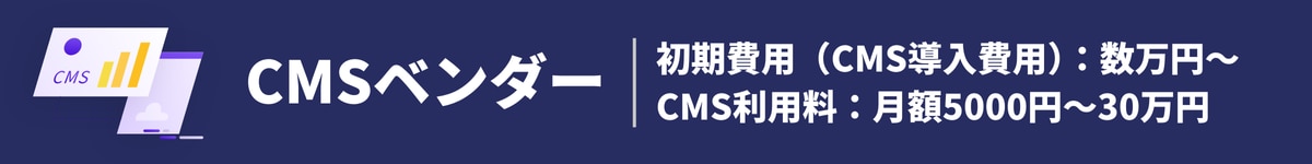 依頼先別ホームページ作成の費用相場②CMSベンダーの場合