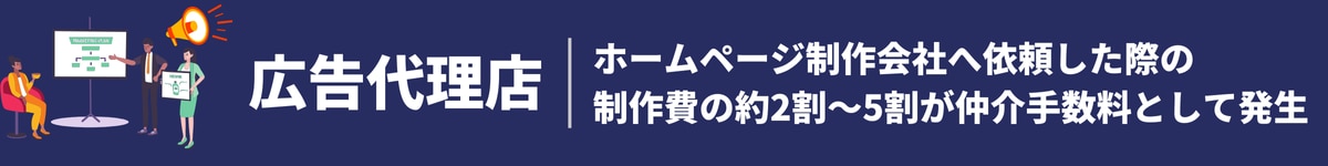 依頼先別ホームページ作成の費用相場③広告代理店の場合