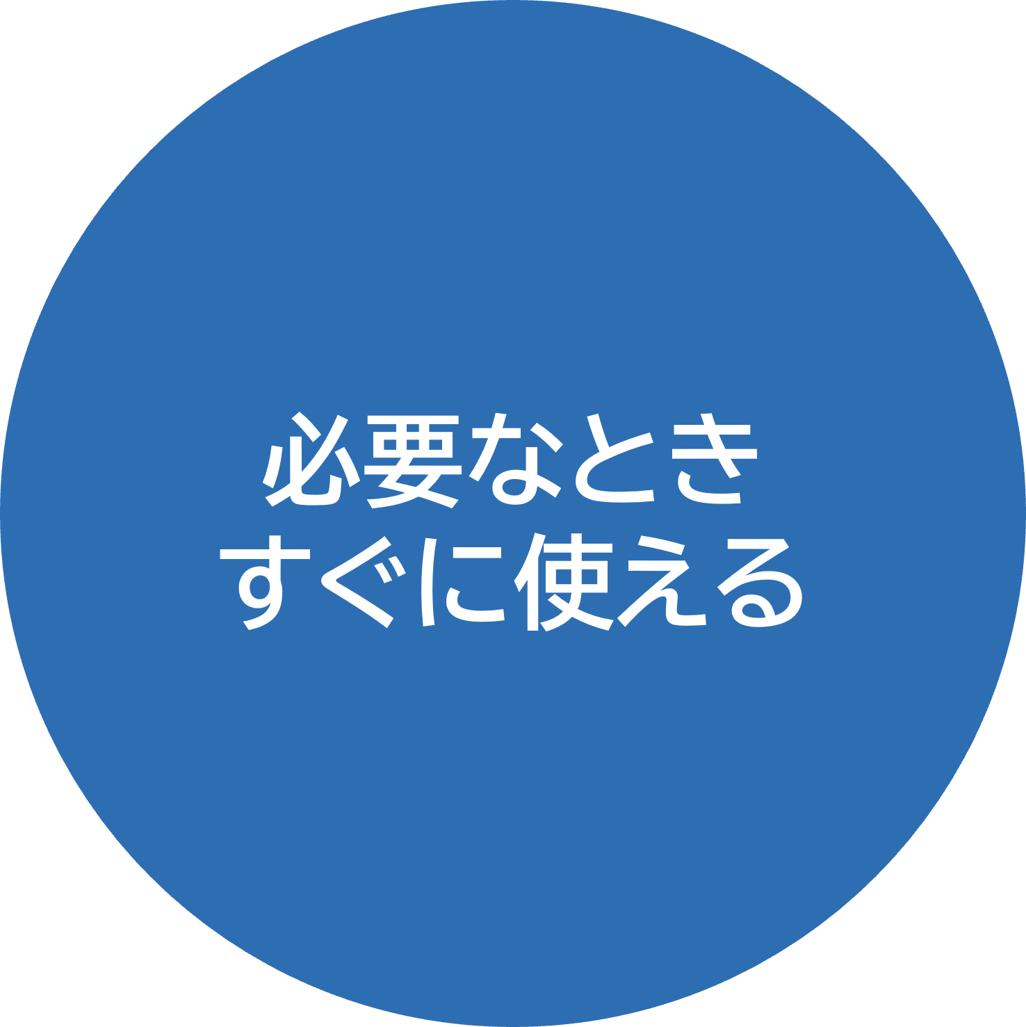 必要なときすぐに使える