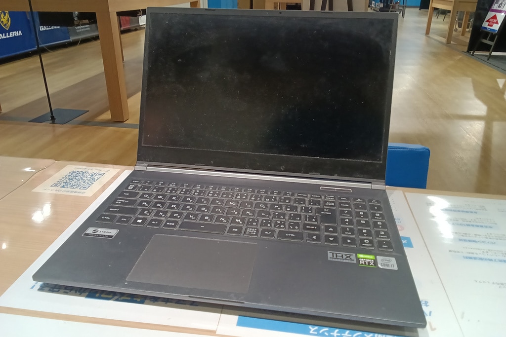 ゲーミングノートPC GALLERIA XL7C-R36 青い画面が出る【修理事例