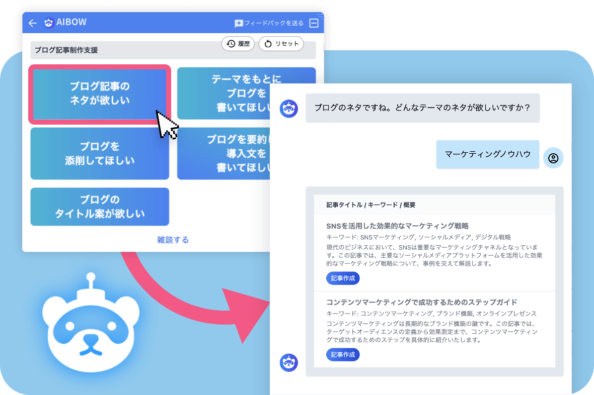 マーケティング支援AI