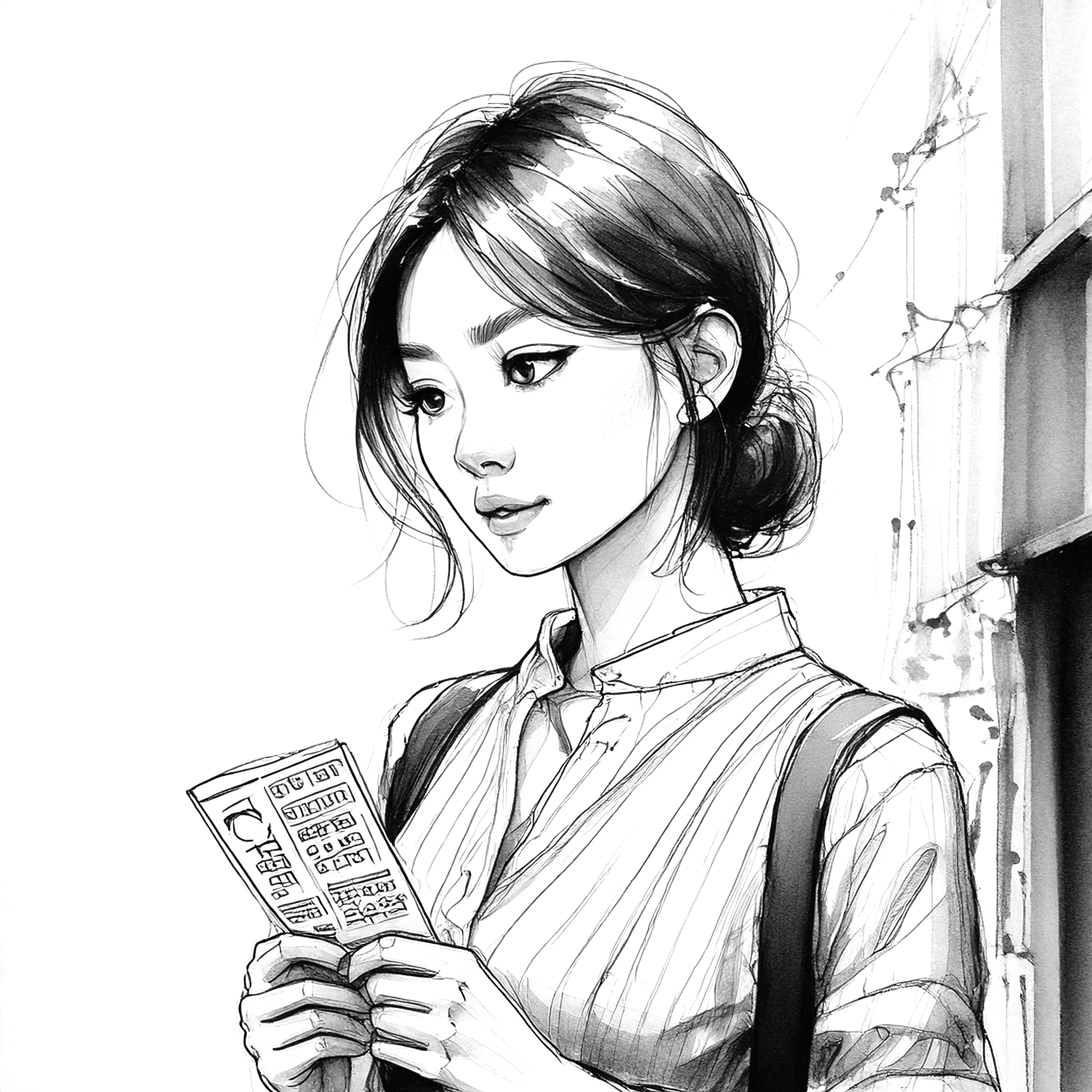 STORIES│抽選券を握りしめる女性