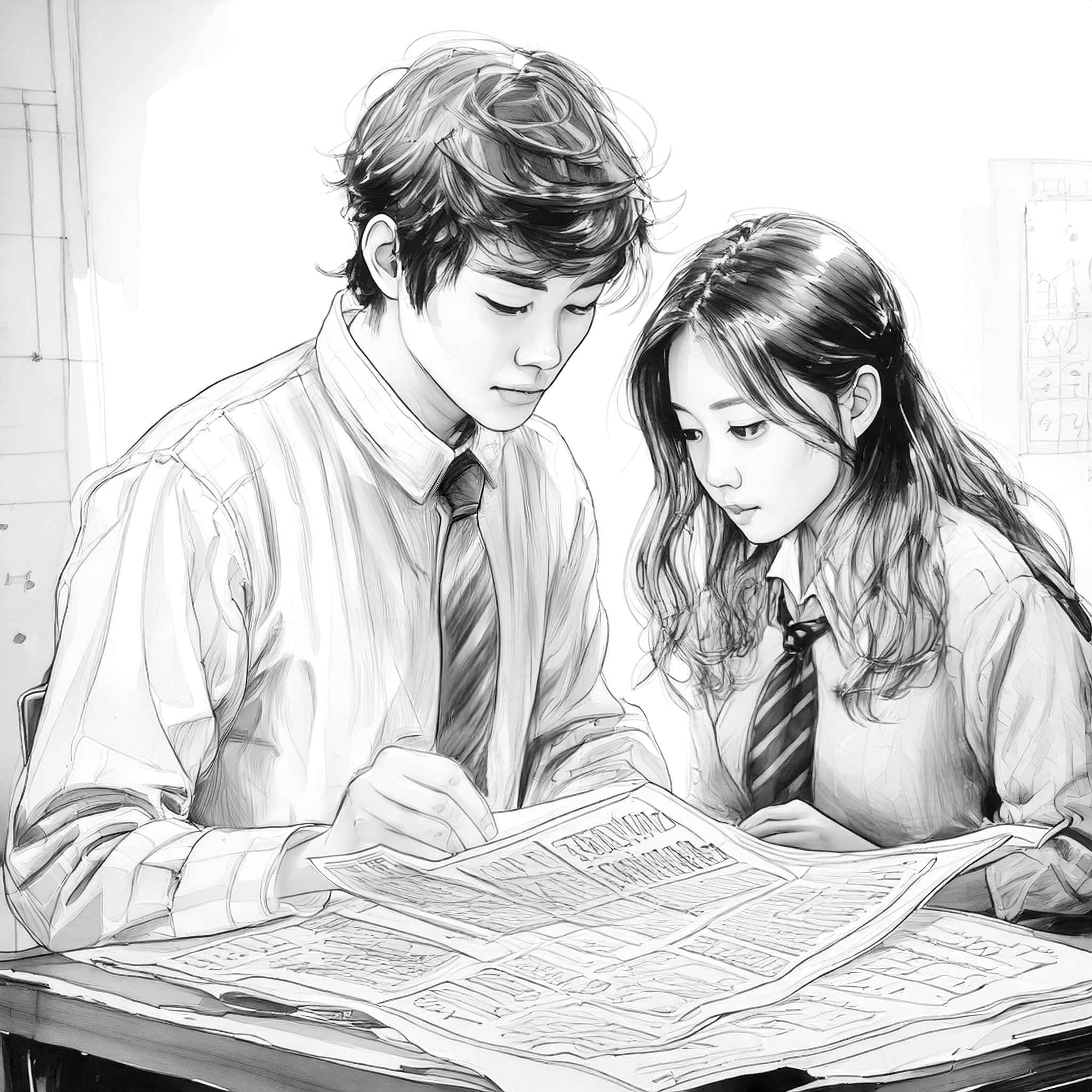 STORIES│学校新聞を眺める学生たち