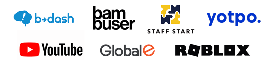 b-dash/Bambuser/staffstart/yotpo./Youtube/Globale/ROBLOX、他