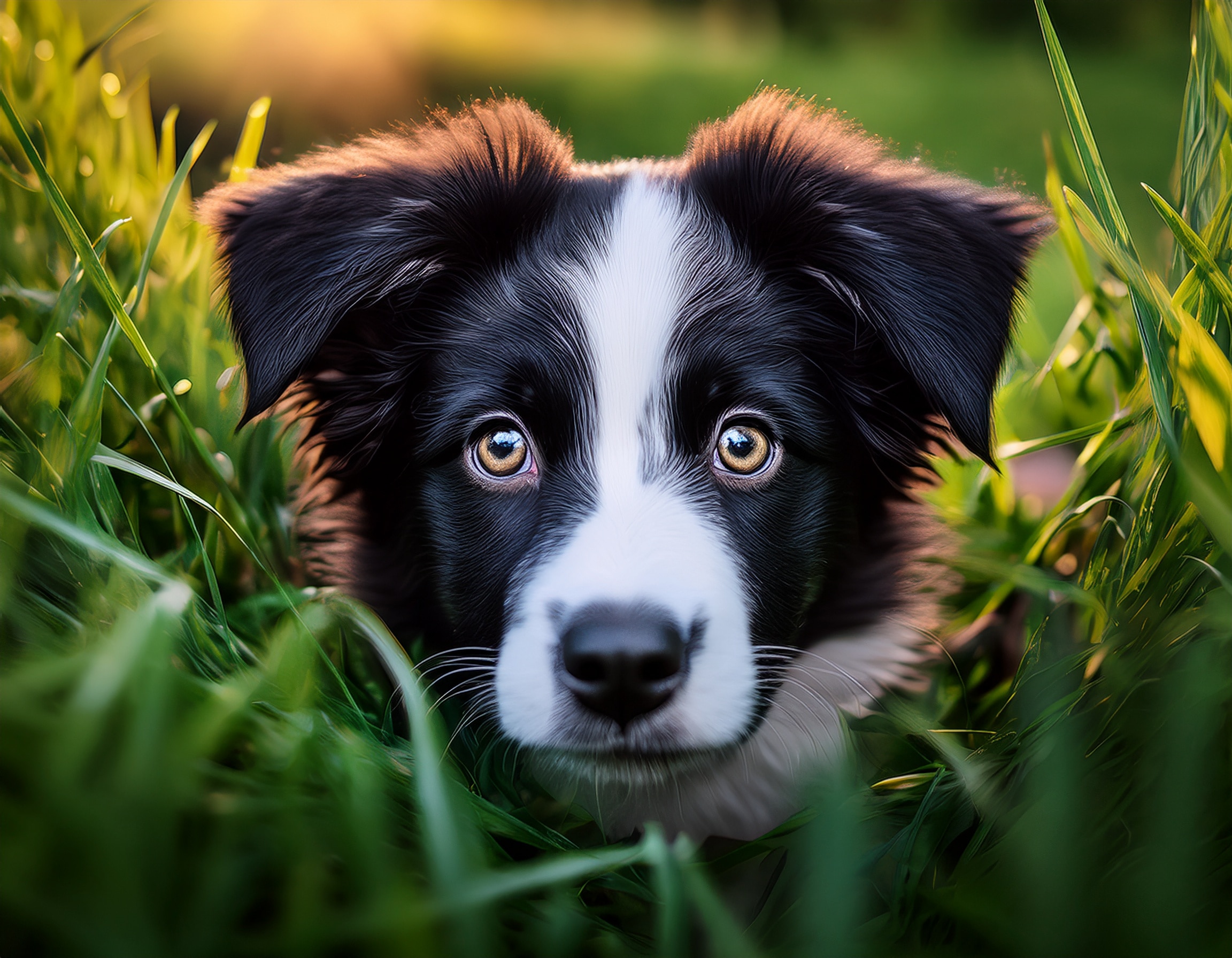 ブログ│白と黒の毛並みを持つボーダーコリーの子犬