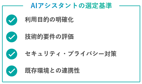 AIアシスタントの選定基準