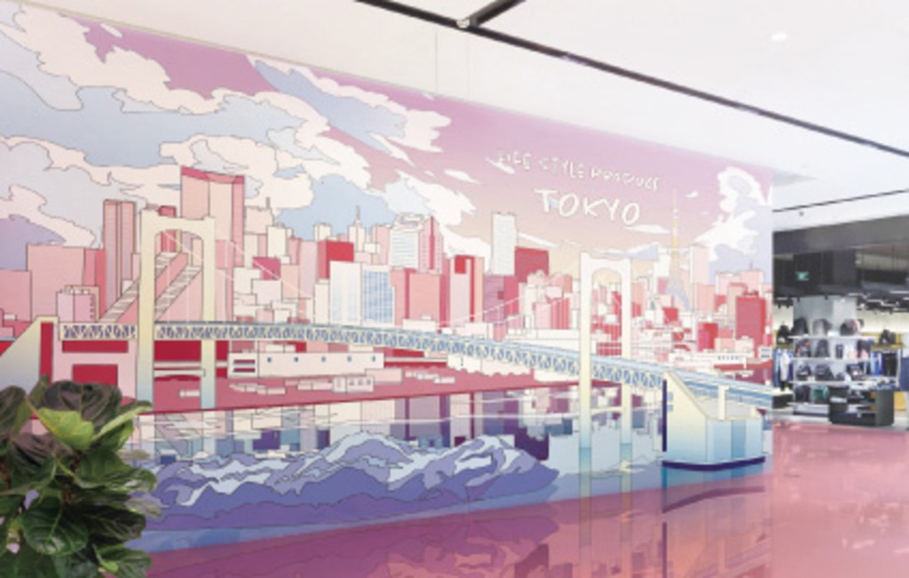 東京の街並みのお洒落な仮囲い