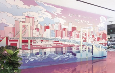 東京の街並みのお洒落な仮囲い