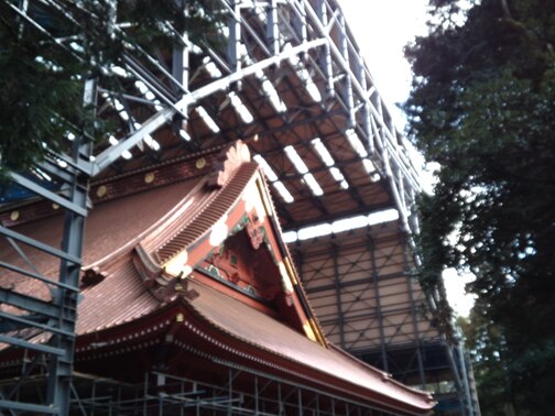 大石寺大屋根スライド工事4