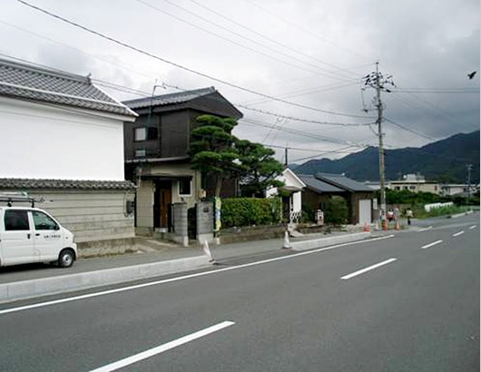 萩市道片河線（山口県萩市）地中化前