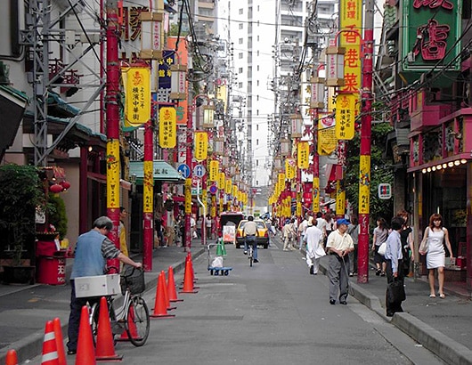 横浜中華街地区（神奈川県横浜市）地中化前