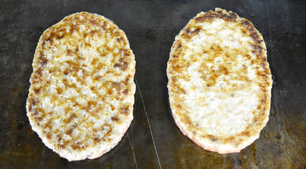 ハンバーグ　穴あき　焼成　グリドル