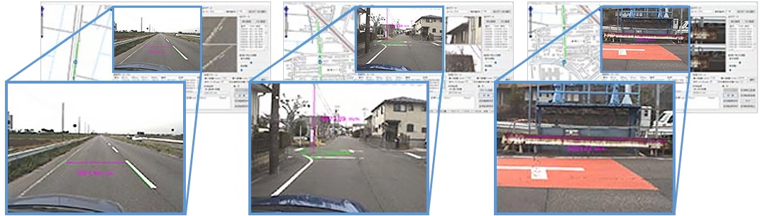 前方画像（ステレオカメラ）上で3次元計測_管理画面_道スマ
