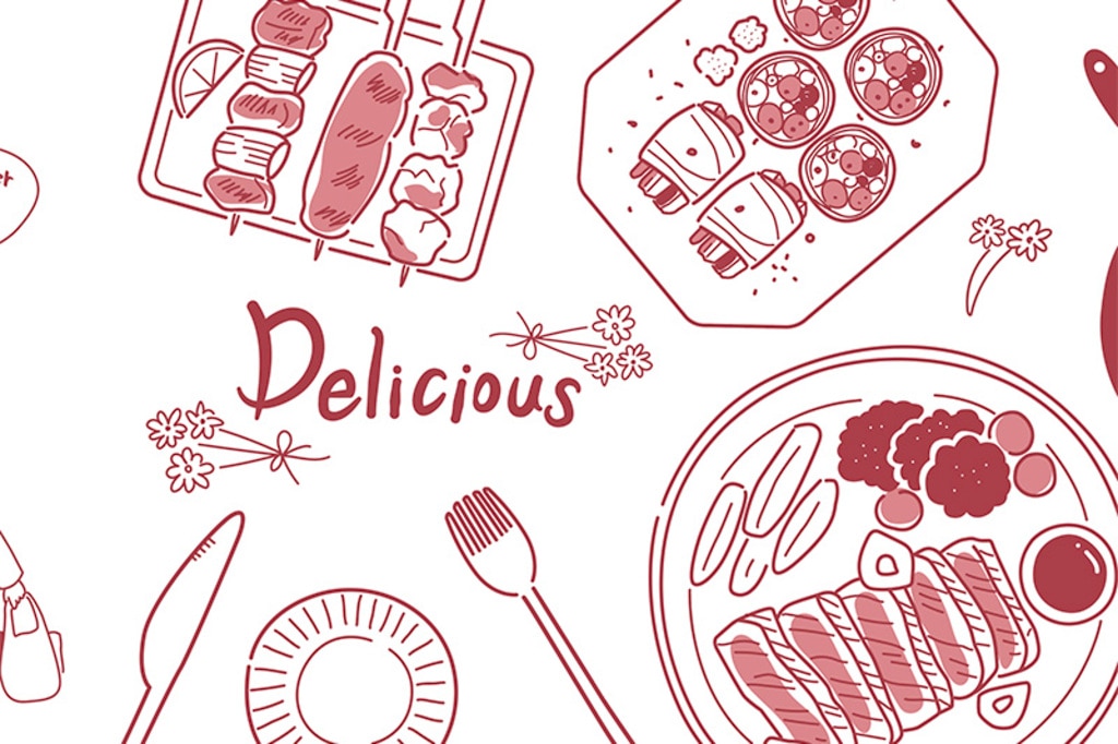 ポップでかわいいミートのイラストの壁紙