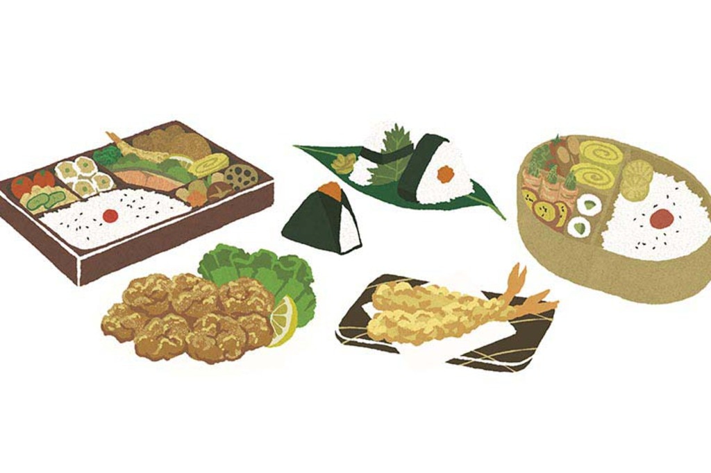 センスのいいお弁当のイラストの壁紙