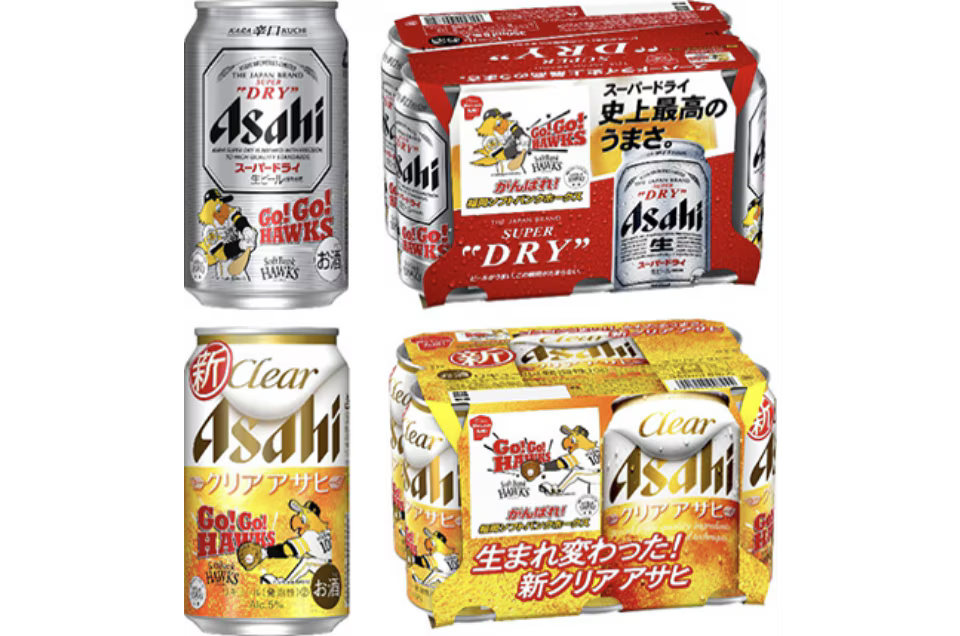 【事例②】球団キャラクターとメッセージのロゴを記載したアルコール飲料品