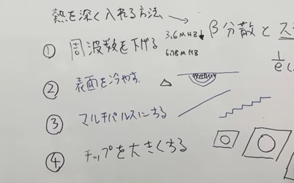 熱を深く入れる方法