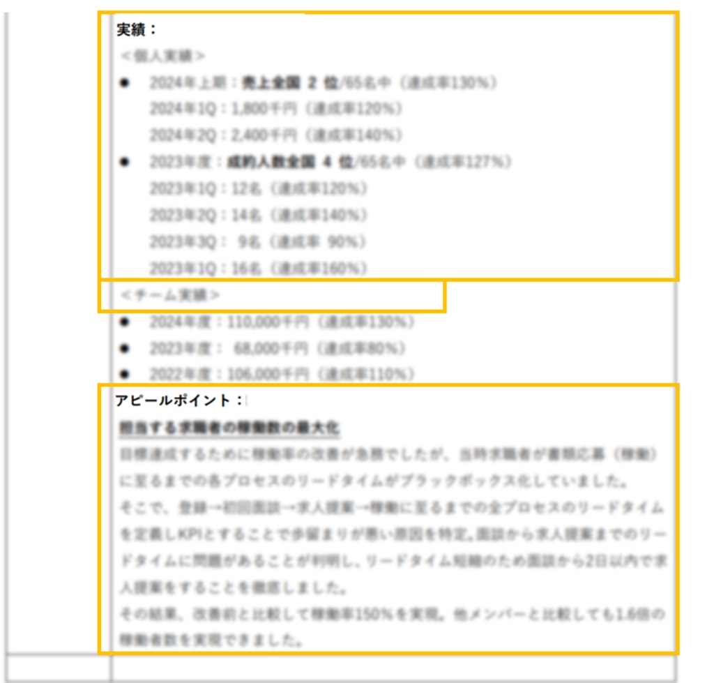 職歴書の解説（RACA③）