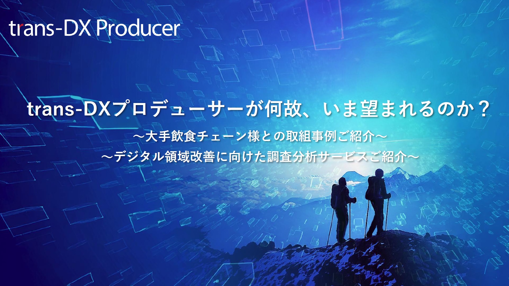 trans-DXプロデューサーの役割・機能、実際の支援例のご紹介資料