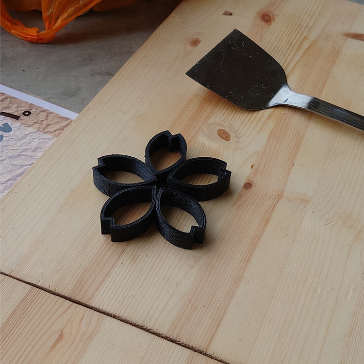 ３Dプリンターで作成した型の写真