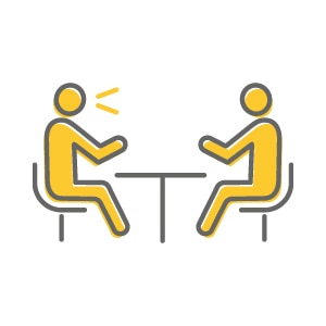 採用面接をイメージしたアイコン