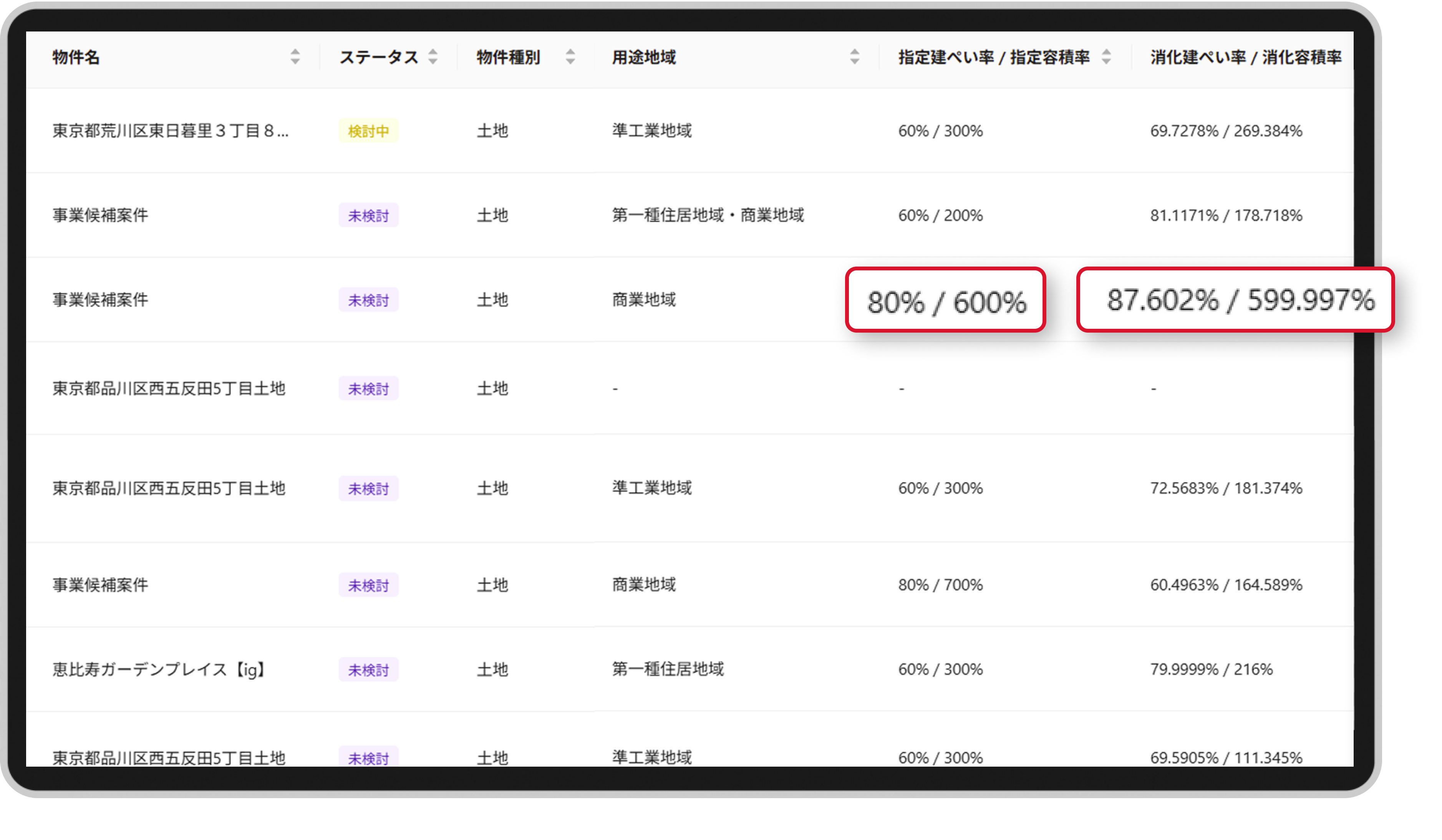 物件管理モック