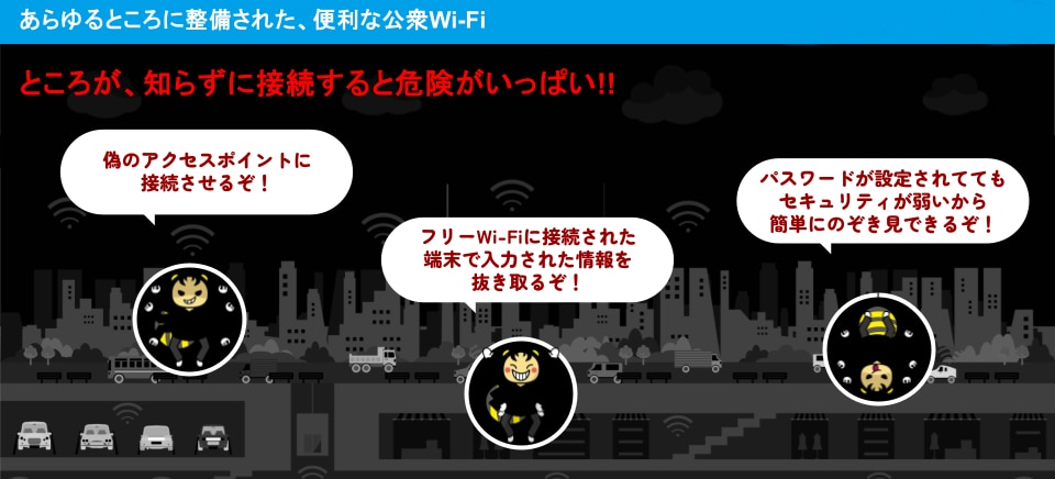 公衆WI-Fiのリスク