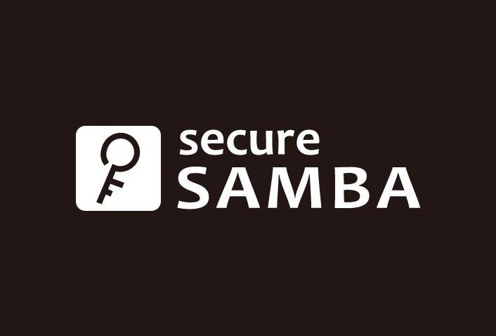 セキュアSAMBAロゴ 英語単色（リバース）