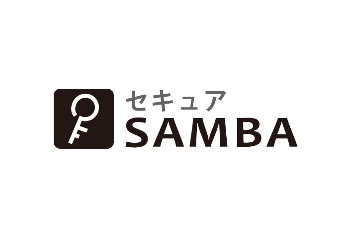 セキュアSAMBAロゴ グレースケール
