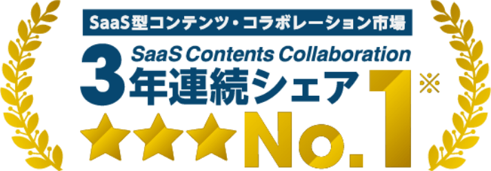 SaaS型コンテンツ・コラボレーション市場 3年連続シェアNo.1