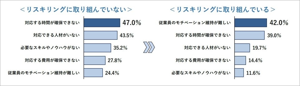 日本におけるリスキリングの取り組み状況_リスキリングに取り組む上での課題_リスキリングに関する企業の意識調査（2024年）_帝国データバンク調べ