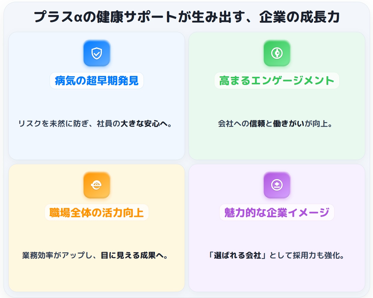 義務＋αで価値向上、福利厚生として健康診断を行う意味
