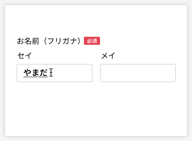 リアルタイムバリデーション機能1