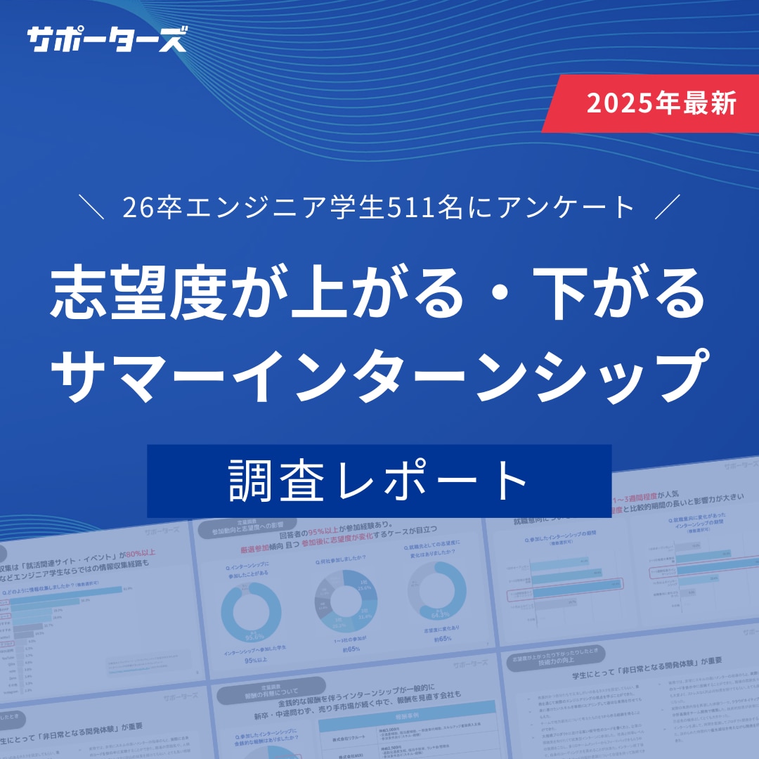 志望度が上がる・下がるサマーインターンシップ調査レポート