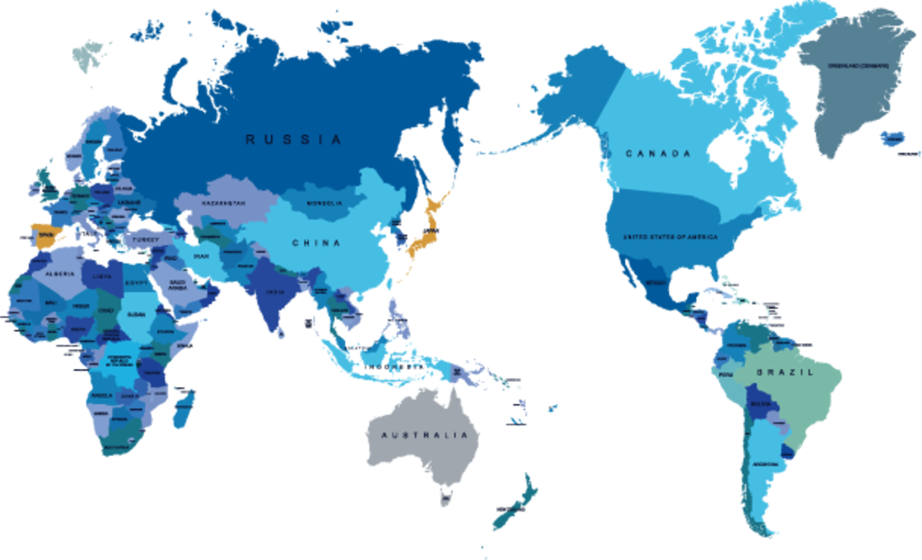 ディンテコを導入している国がわかる世界地図