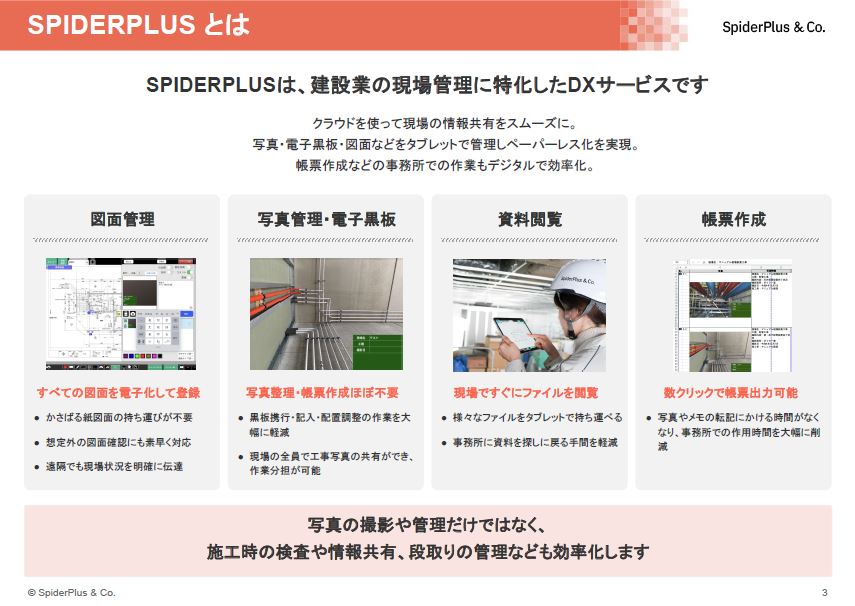 建築業向けスパイダープラスの活用方法