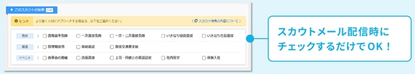 エン転職のスカウト特典チェック欄
