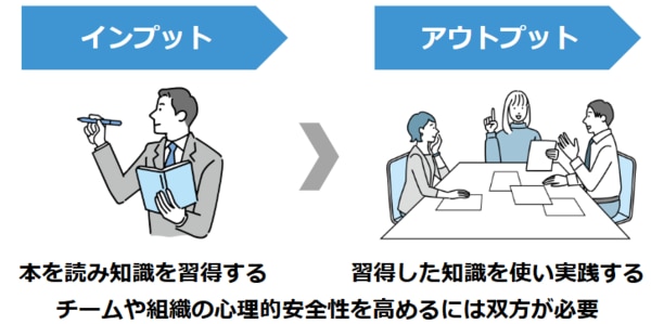 心理的安全性を高めるにはインプットとアウトプットが大切