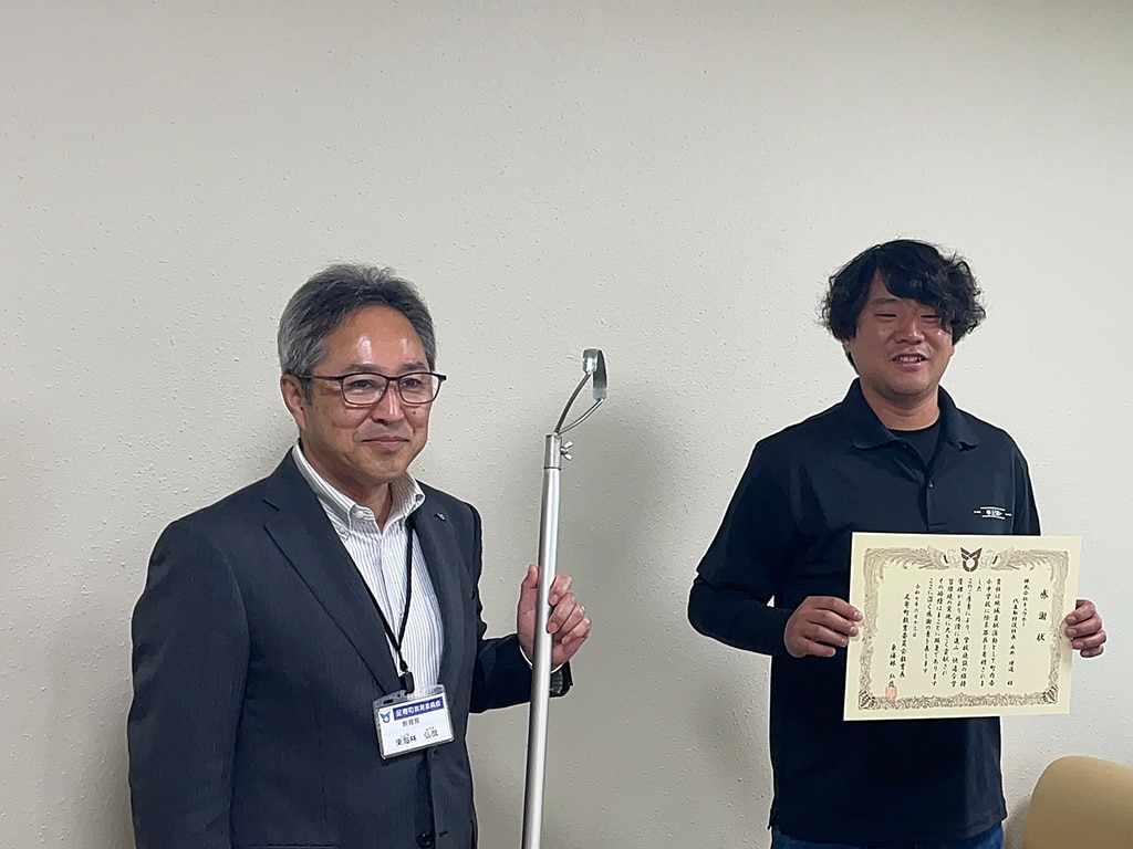 寄贈式の記念撮影