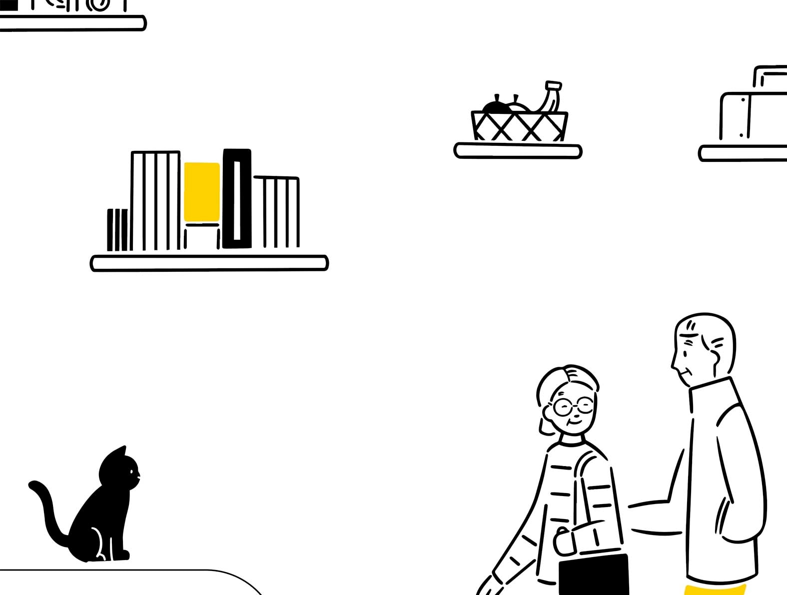 シンプルな線のおしゃれなイラスト