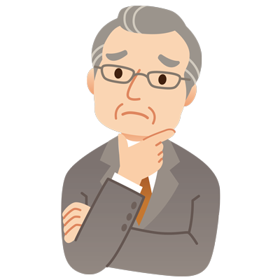 悩んでいる会社員のイラスト