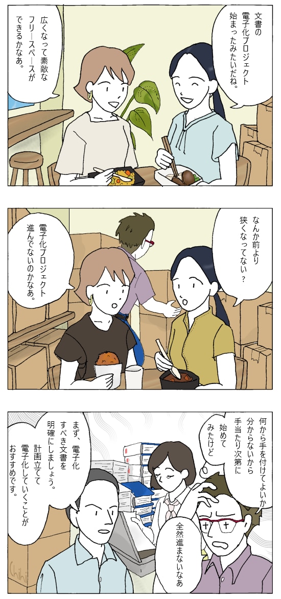 スペースセービングのスケジュールに関するマンガ