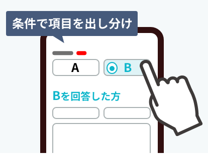 条件で項目を出し分け