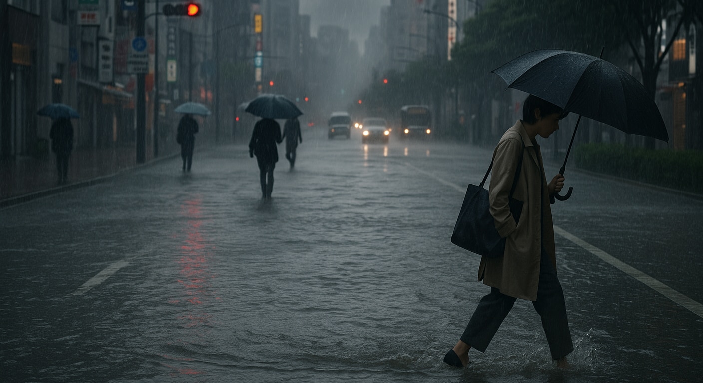 ブログ│線状降水帯とは?線状降水帯による主な被害のイメージ画像