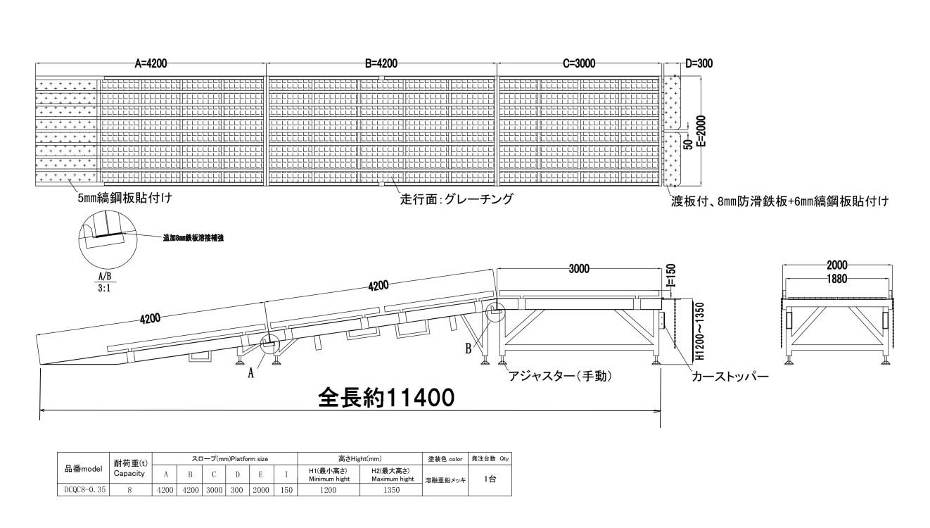 グレーチング仕様バンニングスロープ