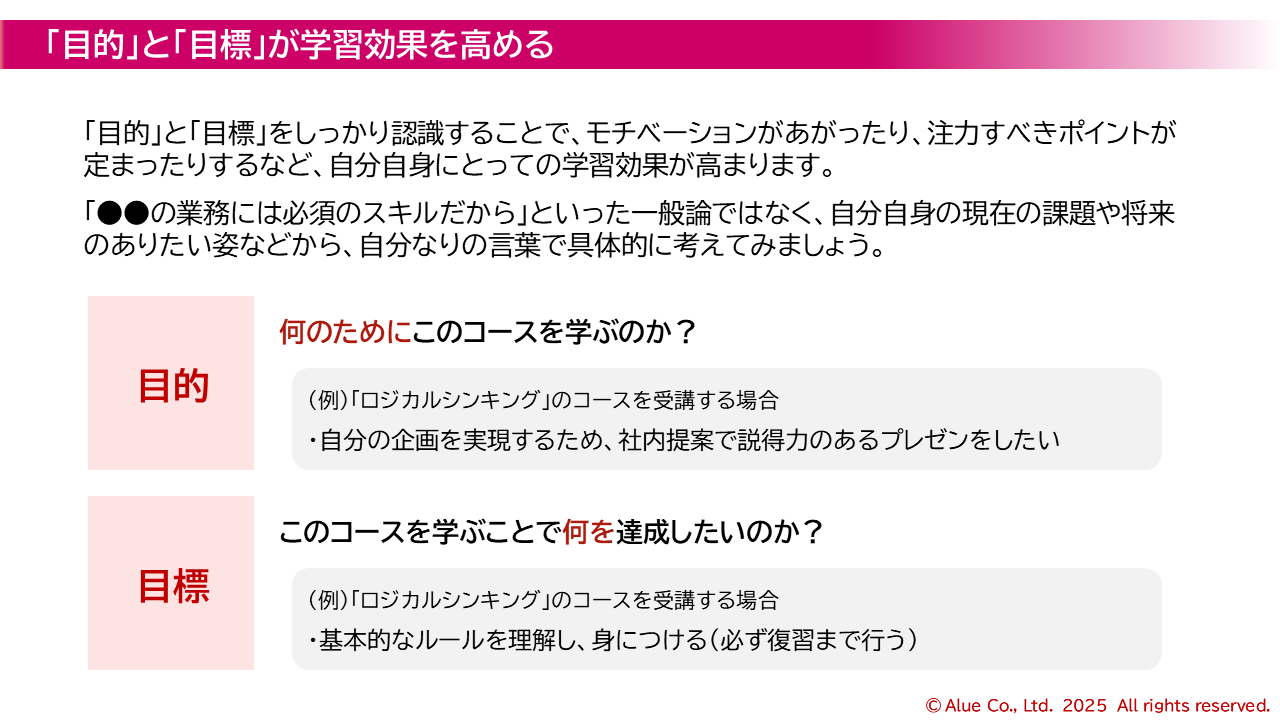 学習効果を高めるスライド
