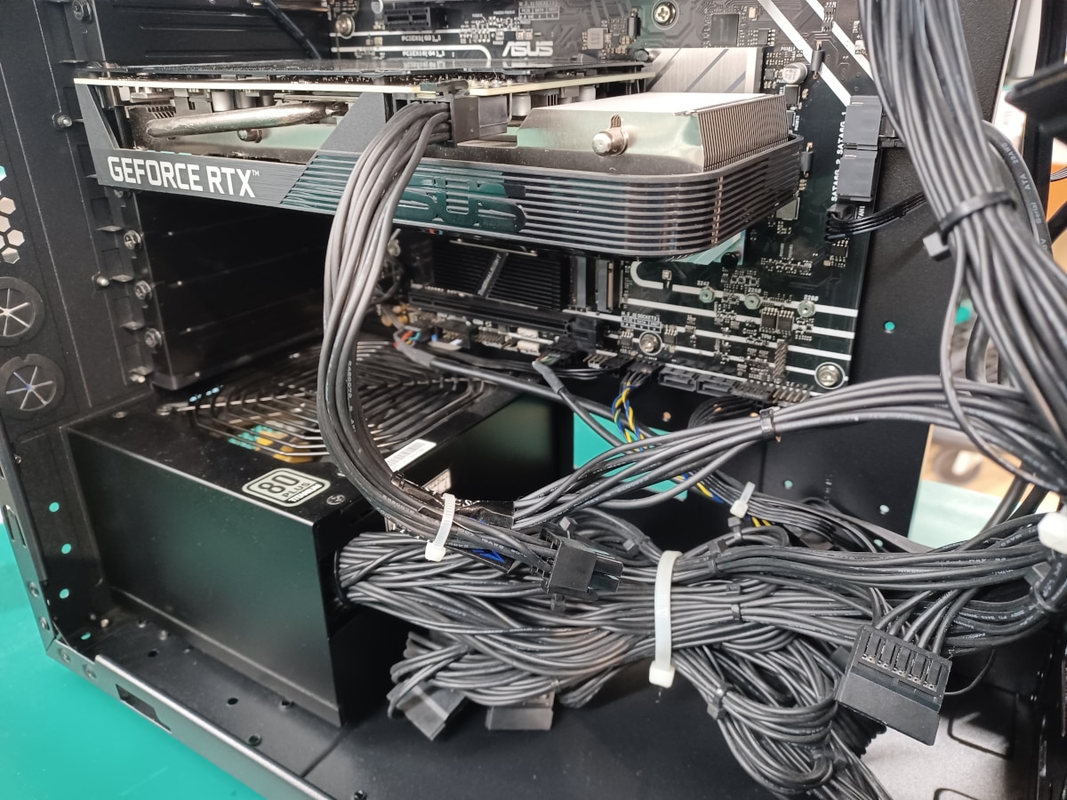 クリーニング後電源周辺