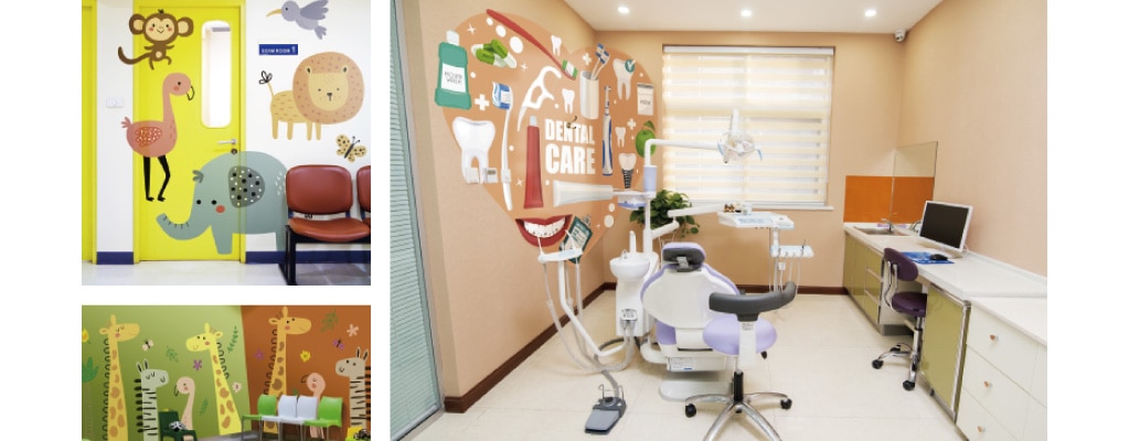 病院の待合室や診察室にキッズ壁紙