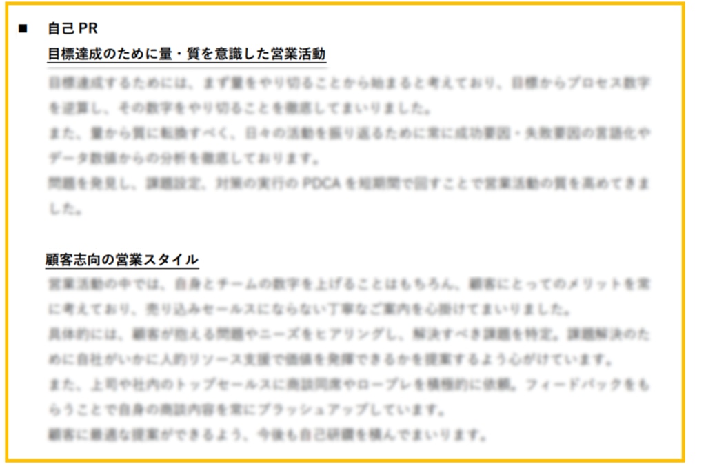 職歴書の解説（SES営業）③